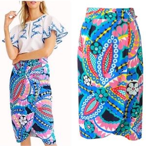 J. Crew Tie-back Tulip Skirt in Ratti Kaleidoscope Floral